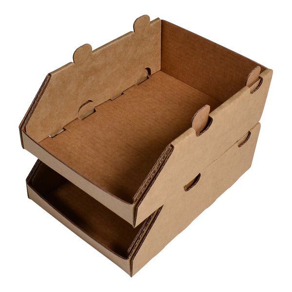 SAMPLE - Mini Stackable Storage & Bin Box 29990 - Kraft Brown - PackQueen