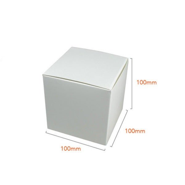 SAMPLE - One Piece Cube Box 100mm - Smooth White Paperboard (285gsm) - PackQueen
