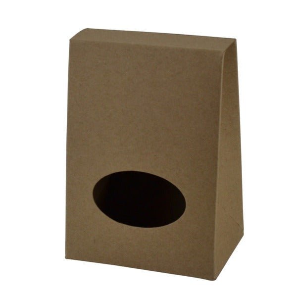 SAMPLE - Pyramid Small with Cut Out - Kraft Brown Paperboard (285gsm) - PackQueen