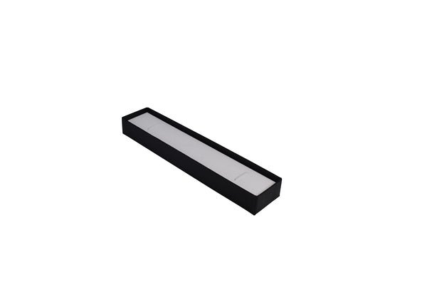 SAMPLE - Rigid Cardboard Standard Bracelet Jewellery Box - Matt Black (non reversible white suede insert) - PackQueen