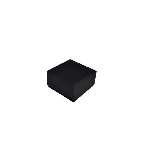 SAMPLE - Rigid Cardboard Standard Deep Jewellery Box suitable for watches/cuff bracelet - Matt Black (non reversable white suede foam i - PackQueen