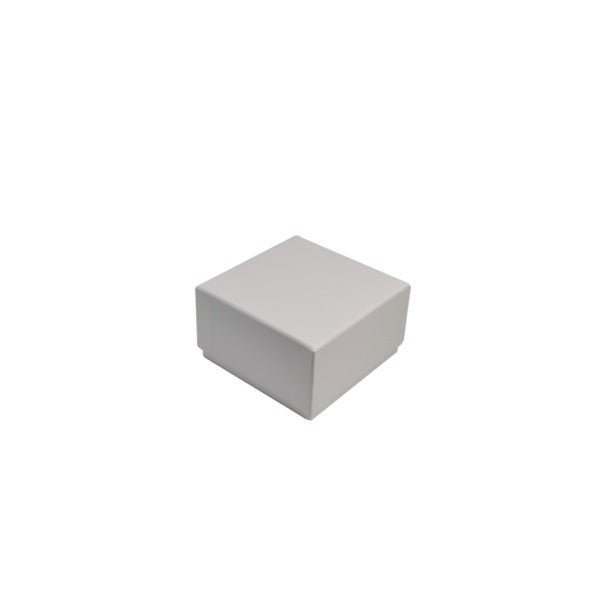 SAMPLE - Rigid Cardboard Standard Deep Jewellery Box suitable for watches/cuff bracelet - Matt White (non reversible white suede foam insert) - PackQueen