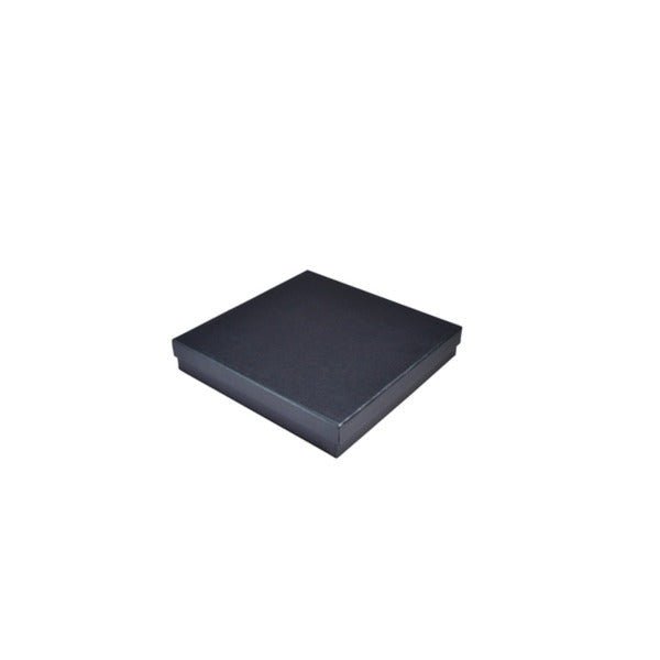 SAMPLE - Rigid Cardboard Standard Necklace Jewellery Box - Matt Black (non reversible white suede insert) - PackQueen