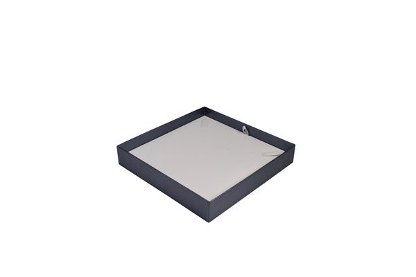 SAMPLE - Rigid Cardboard Standard Necklace Jewellery Box - Matt Black (non reversible white suede insert) - PackQueen
