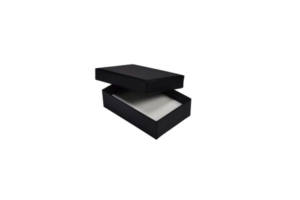 SAMPLE - Rigid Cardboard Standard Pendant Jewellery Box - Matt Black - PackQueen