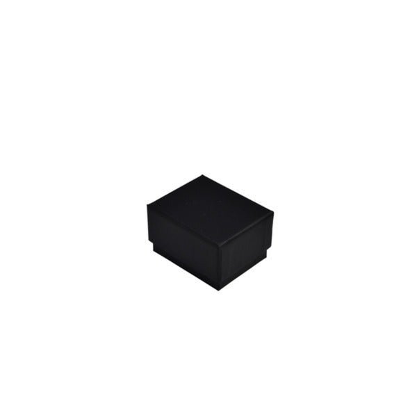 SAMPLE - Rigid Cardboard Standard Small Jewellery Box for Rings, Earrings, Pendants or Hoops - Matt Black - PackQueen