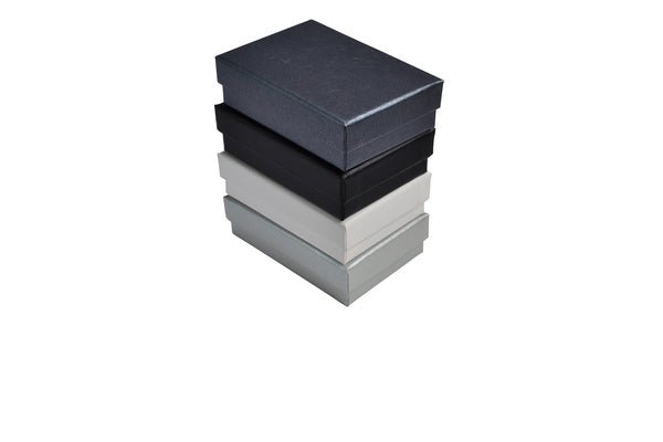 SAMPLE - Rigid Cardboard Standard Small Jewellery Box for Rings, Earrings, Pendants or Hoops - Matt Black - PackQueen