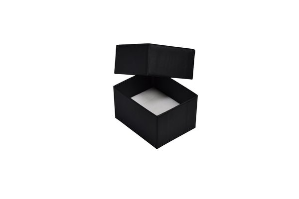 SAMPLE - Rigid Cardboard Standard Small Jewellery Box for Rings, Earrings, Pendants or Hoops - Matt Black - PackQueen