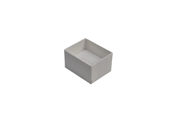 SAMPLE - Rigid Cardboard Standard Small Jewellery Box for Rings, Earrings, Pendants or Hoops - Matt White - PackQueen