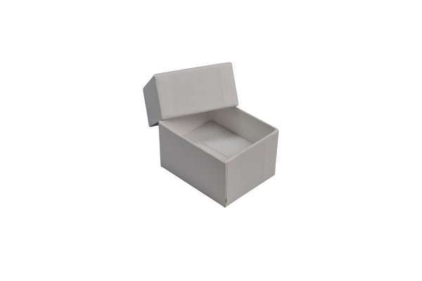 SAMPLE - Rigid Cardboard Standard Small Jewellery Box for Rings, Earrings, Pendants or Hoops - Matt White - PackQueen