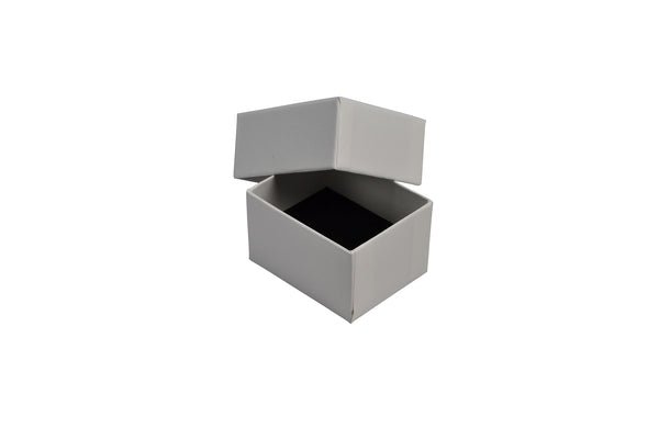 SAMPLE - Rigid Cardboard Standard Small Jewellery Box for Rings, Earrings, Pendants or Hoops - Matt White - PackQueen