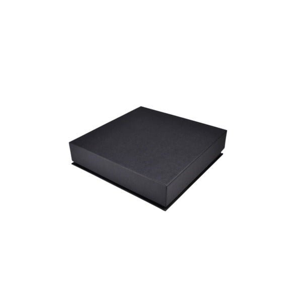 SAMPLE - Rigid Linen Necklace Jewellery Box - Charcoal Black - PackQueen