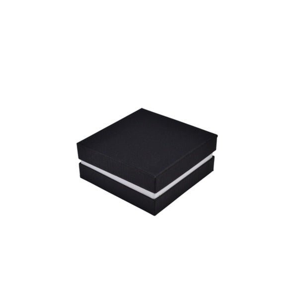 SAMPLE - Rigid Square Jewellery Box - Two Tone Texture - PackQueen