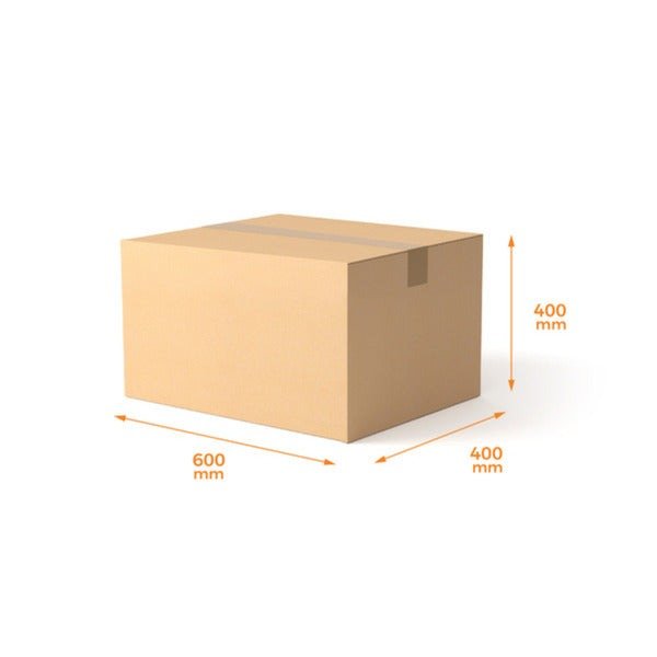 SAMPLE - RSC Shipping Carton 237538 - 1C Kraft Brown Board (600 x 400 x 400mm) - PackQueen