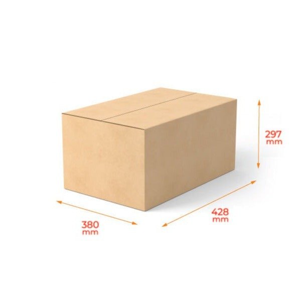 SAMPLE - RSC Shipping Carton 24436 - (P/N277310) - Kraft Brown (428 x 380 x 297mm) - PackQueen
