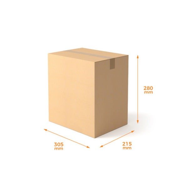 SAMPLE - RSC Shipping Carton A4280 - 1C Kraft Brown Board (305 x 215 x 280mm) - PackQueen