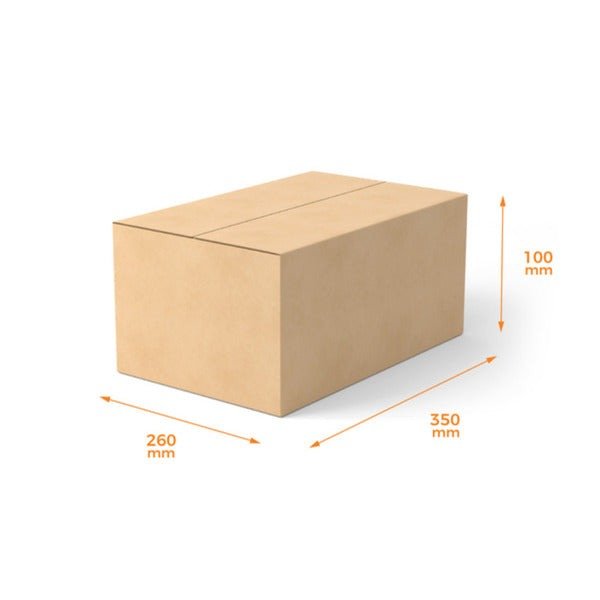 SAMPLE - RSC Shipping Carton C3 - 1C Kraft Brown Board (350 x 260 x 100mm) - PackQueen