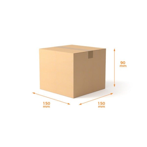 SAMPLE - RSC Shipping Carton Code 112 - 1C Kraft Brown Board (150 x 150 x 90mm) - PackQueen