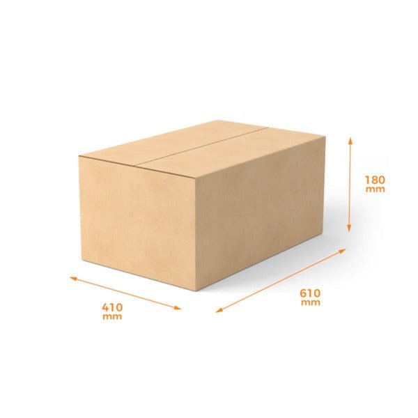 SAMPLE - RSC Shipping Carton Code 14L - 1C Kraft Brown Board (610 x 410 x 180mm) - PackQueen