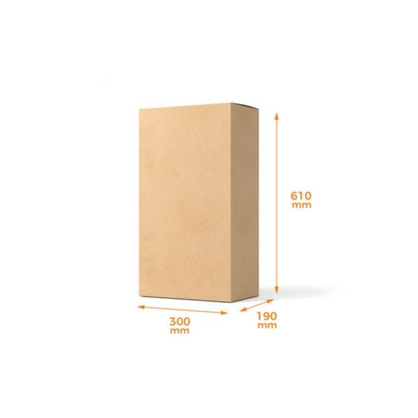 SAMPLE - RSC Shipping Carton Code 14T - 1C Kraft Brown Board (300 x 190 x 610mm) - PackQueen