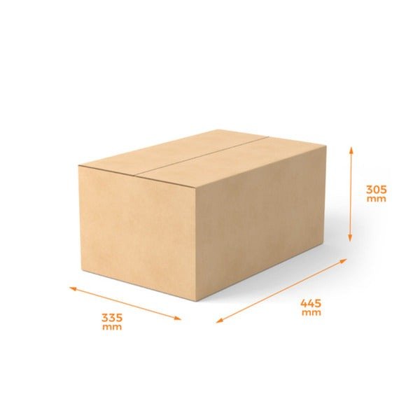 SAMPLE - RSC Shipping Carton FCN 304991 - 1C Kraft Brown Board (455 x 335 x 305mm) - PackQueen