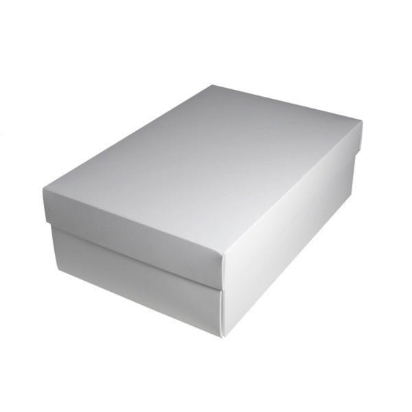 SAMPLE - Shoe Gift Box - Smooth White Paperboard (285gsm) (Base & Lid) - PackQueen