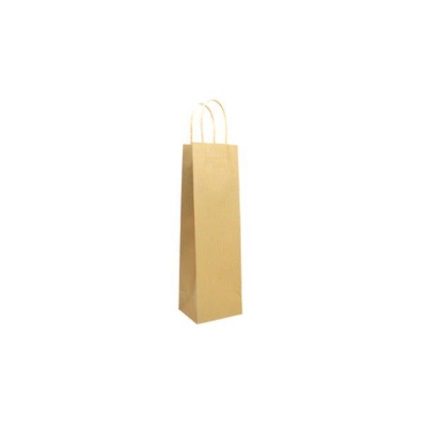 SAMPLE - Single Wine - Paper Wine Bag Kraft Brown - PackQueen