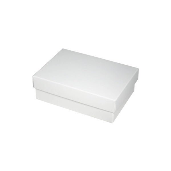SAMPLE - Slim Line A6 Gift Box - Smooth White Paperboard (285gsm) (Base & Lid) - PackQueen