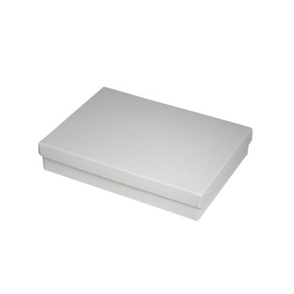 SAMPLE - Slim Line C6 Gift Box - Smooth White - Paperboard Base & Lid - PackQueen
