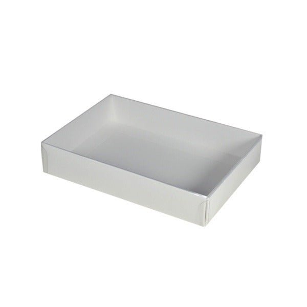 SAMPLE - Slim Line C6 Gift Box with Clear Lid - Smooth White Paperboard (285gsm) (Base & Clear Lid) - PackQueen