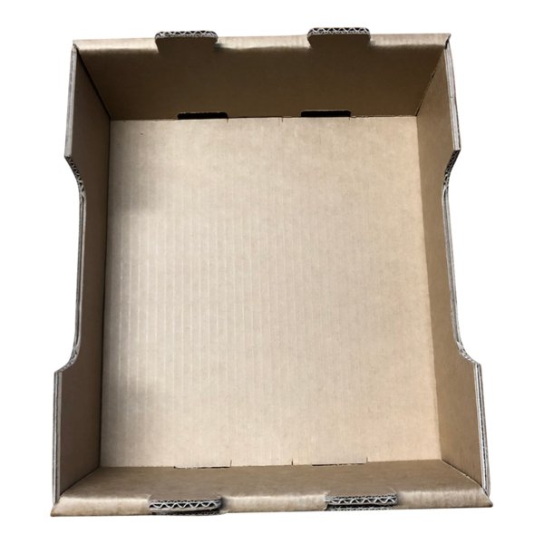 SAMPLE - Small Heavy Duty Stackable Cardboard Catering and Storage Tray (One Piece Self Locking) - Kraft Brown - PackQueen