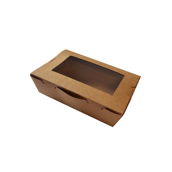 SAMPLE - Small Lunch Boxes with Window - Brown - PackQueen