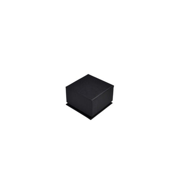 SAMPLE - Small Rigid Linen Jewellery Box for Rings, Earrings, Pendants - Charcoal Black - PackQueen