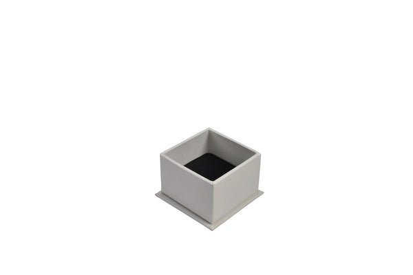 SAMPLE - Small Rigid Linen Jewellery Box for Rings, Earrings, Pendants - White - PackQueen