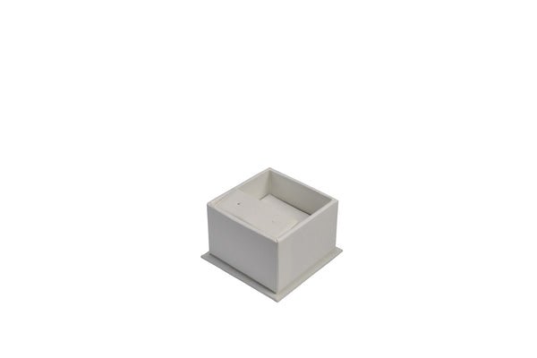 SAMPLE - Small Rigid Linen Jewellery Box for Rings, Earrings, Pendants - White - PackQueen