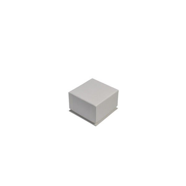 SAMPLE - Small Rigid Linen Jewellery Box for Rings, Earrings, Pendants - White - PackQueen