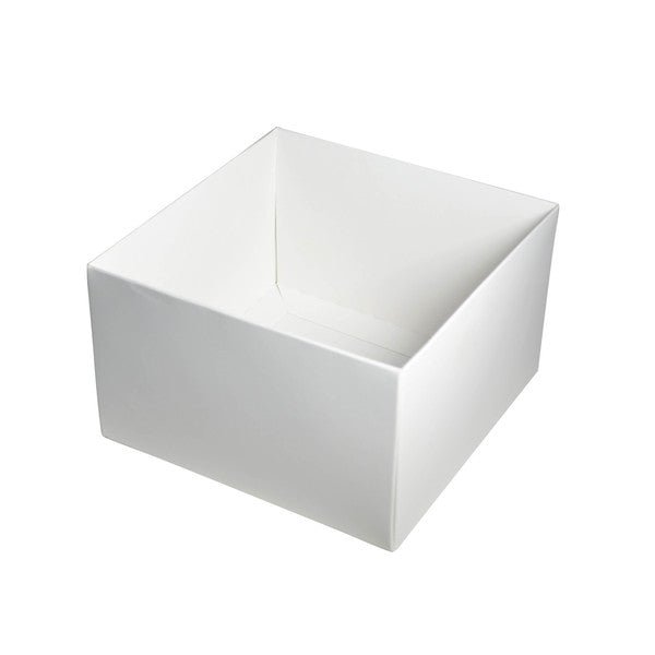 SAMPLE - Square Large Gift Box - Smooth White Paperboard (285gsm) (Base & Lid) - PackQueen