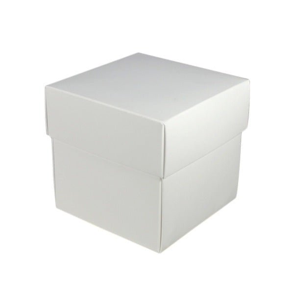 SAMPLE - Square Midi Gift Box - Smooth White Paperboard (285gsm) - PackQueen
