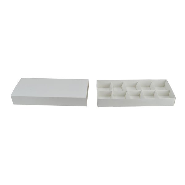 SAMPLE - Tealight Candle Boxes for 10 Candles - Smooth White Paperboard - PackQueen