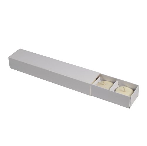 SAMPLE - Tealight Candle Boxes for 5 Candles - Smooth White - Paperboard - PackQueen