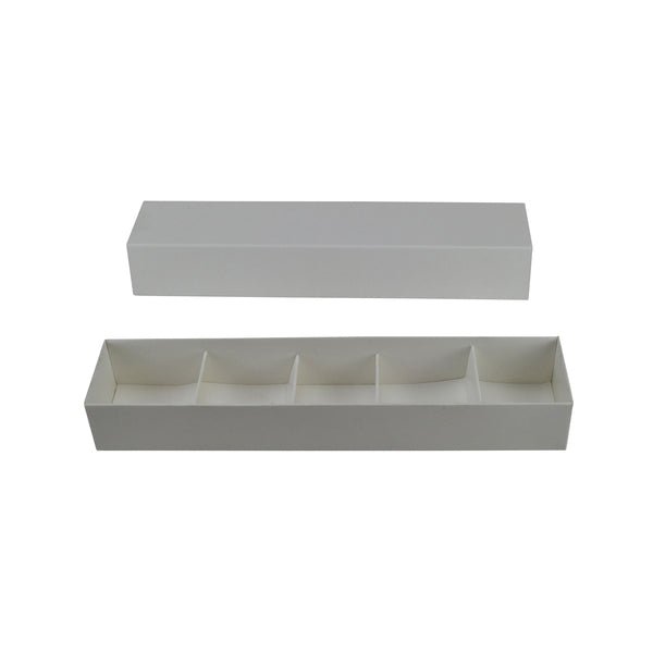 SAMPLE - Tealight Candle Boxes for 5 Candles - Smooth White - Paperboard - PackQueen