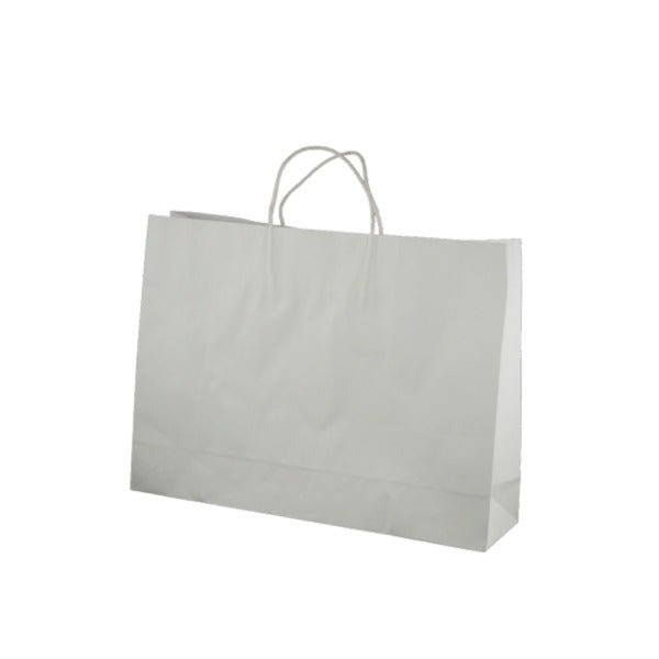 SAMPLE - White Kraft Paper Gift Bag Midi Boutique - PackQueen