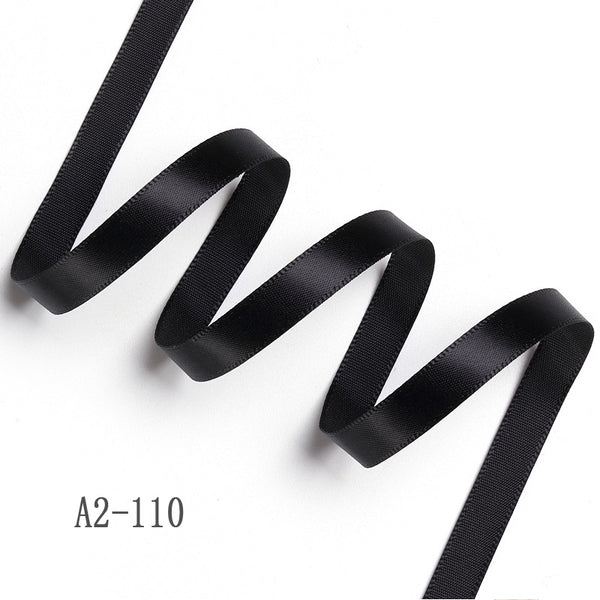 Satin Ribbon (10mm x 90metres) - Black - PackQueen