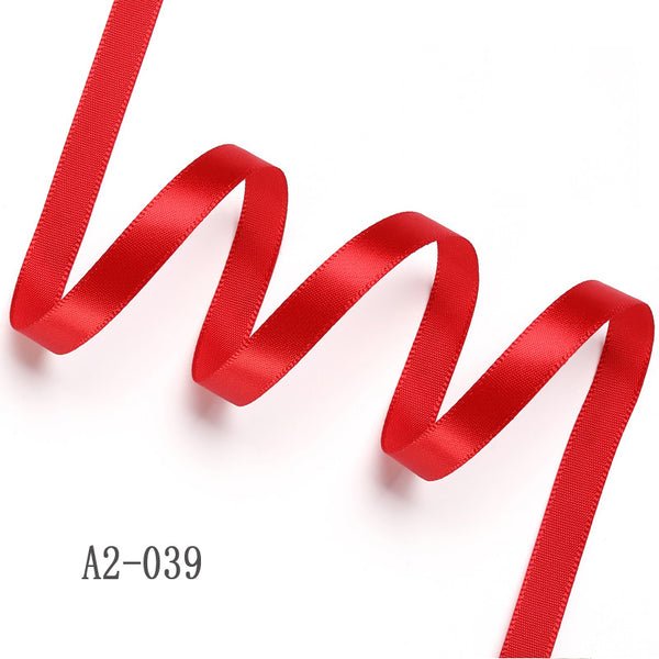 Satin Ribbon (10mm x 90metres) - Red - PackQueen