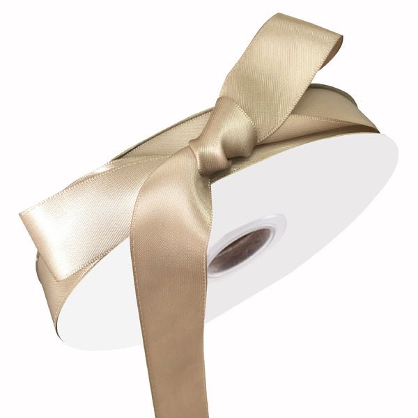 Satin Ribbon (26mm x 90metres) - Latte - PackQueen