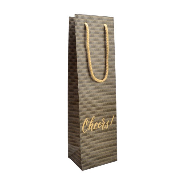 Single Cheers - Paper Wine Kraft Bag - 100 PACK - PackQueen