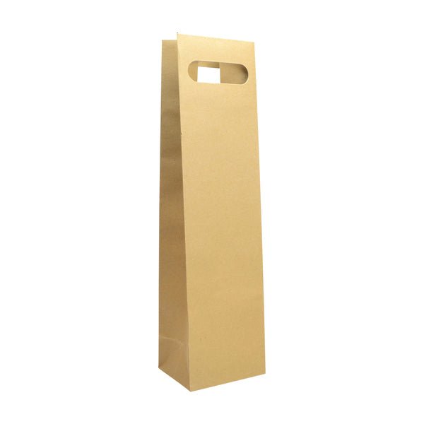 Single DC - Paper Wine Bag Kraft Brown - 100 PACK - PackQueen