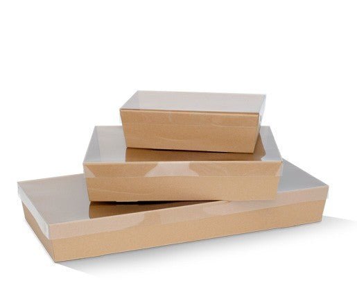 Small Rectangle Catering Tray Plastic Lid (requires assembly) (suitable for 270-BCTS, 700-21161, 700-21164) - PackQueen