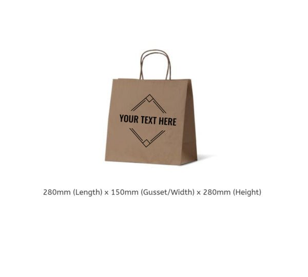Small Takeaway Kraft Brown Paper Gift Bag - 250PK - PackQueen
