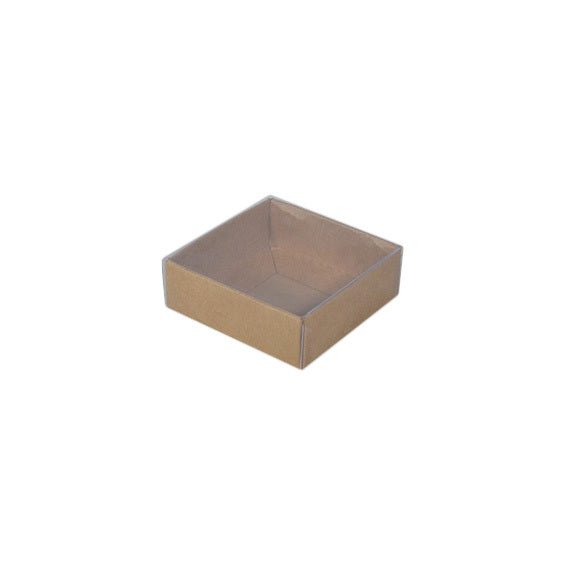 Square 82mm Gift Box with Clear Lid - Paperboard (285gsm) - PackQueen